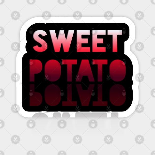 Sweet Potato - Healthy Lifestyle - Foodie Food Lover - Graphic Typography - Red Sticker by MaystarUniverse